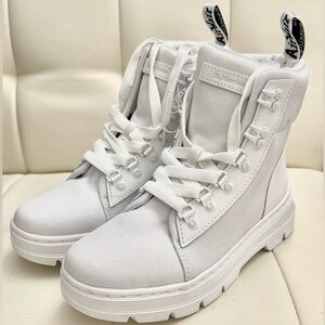 Dr. Martens Chunky Hiker Combs Boots White